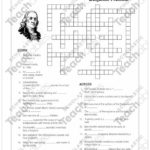 Benjamin Franklin Text Crossword Puzzle Printable
