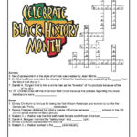 Black History Month Crossword Worksheet Answer Key Woo
