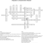 Chapter 2 Physics Crossword Wordmint Physics Crossword