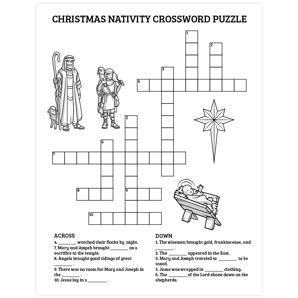 Nativity Crossword Printable