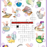Cooking Verbs Crossword Puzzle ESL Printable Worksheets