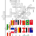 Countries And Flags Crossword Puzzle ESL Worksheet By