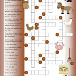 Crossword The Farm Worksheet Free ESL Printable