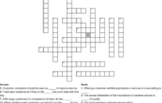 Customer Service Week Crossword Puzzle WordMint