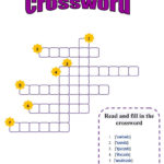 Days Of The Week Crossword Writing Games For Kids