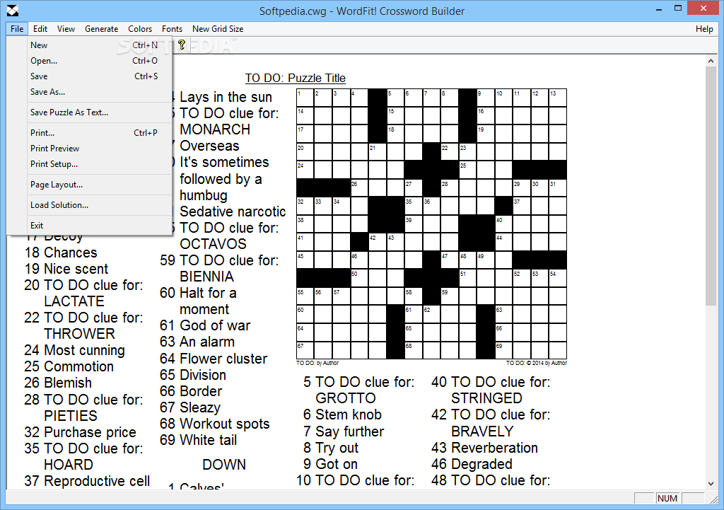 Download WordFit Crossword Builder 6 0 6 04
