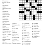 Easy Crossword Puzzles Printable Daily Template