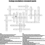 Ecology Vocabulary Crossword Puzzle WordMint