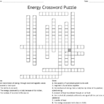 Energy Crossword Puzzle WordMint