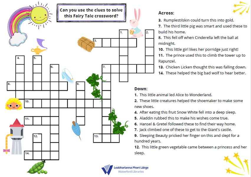 Fairy Tale Crossword Waterford City County Library Service