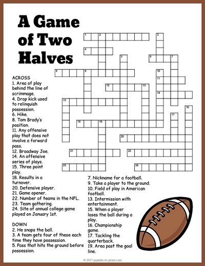 Football Crossword