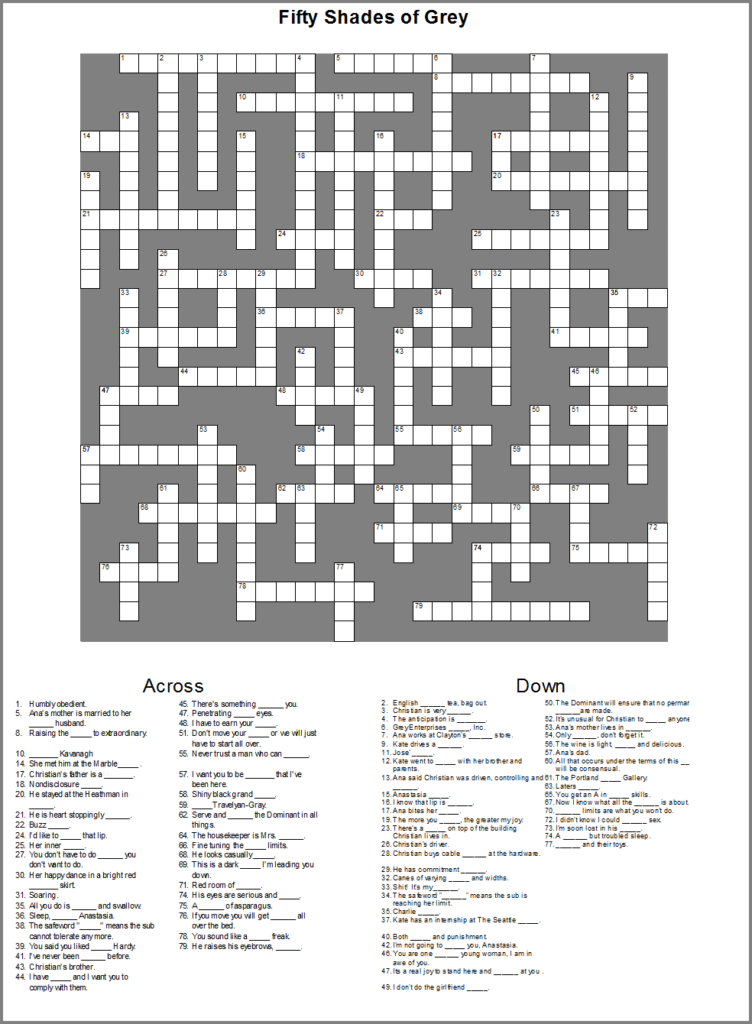Free Crossword Puzzles Seattle Times Crossword Printable