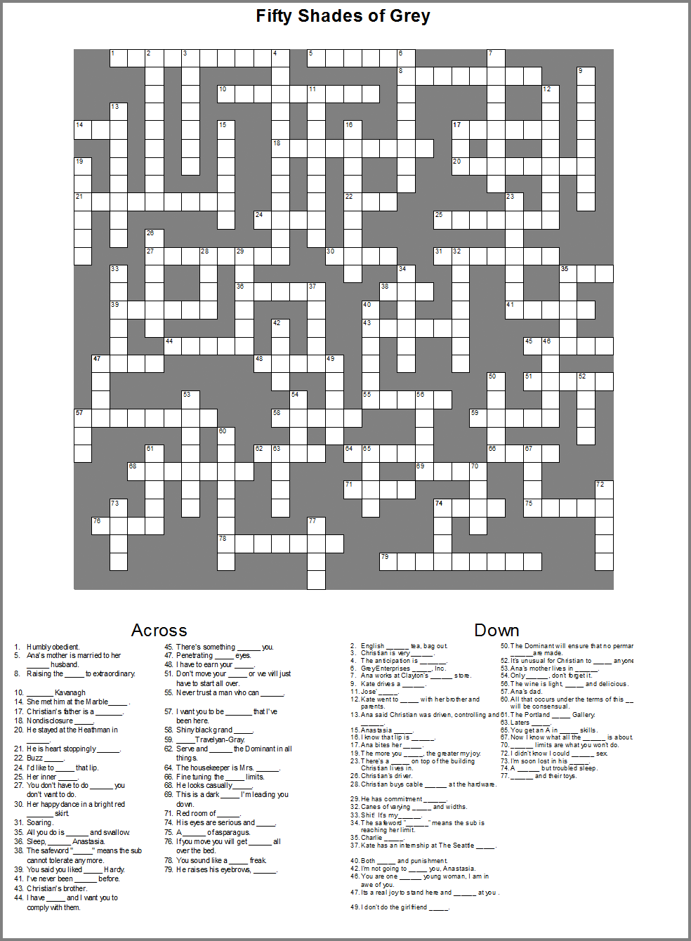 Seattle Times Crossword Printable