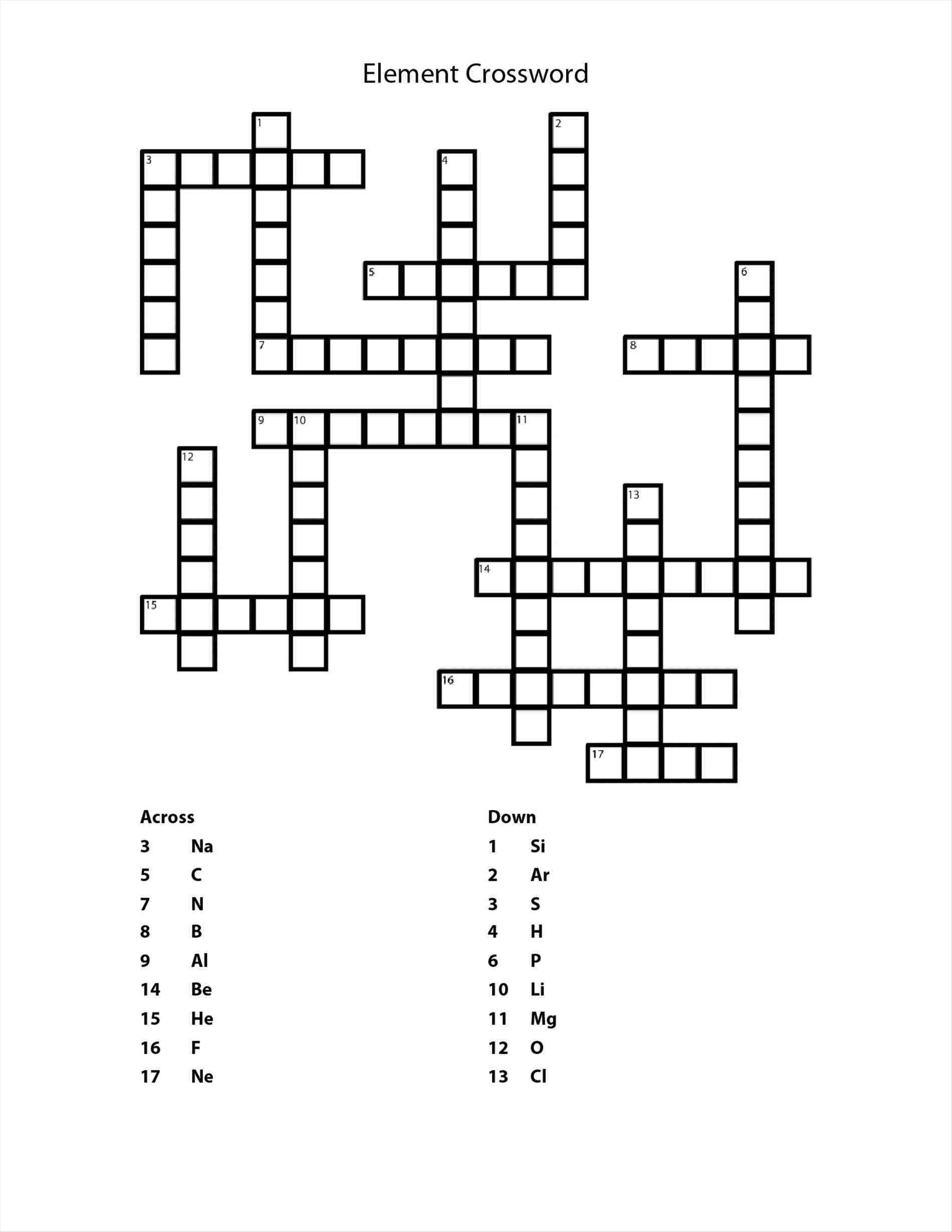 Crossword Puzzle Maker Printable Worksheets