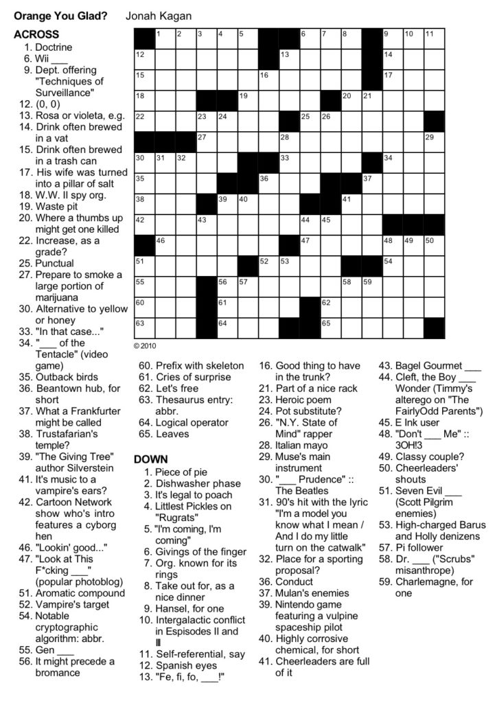Free Printable Daily Crossword Puzzles 82 Images In