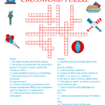 Free Printable Independence Day Crossword Puzzle With