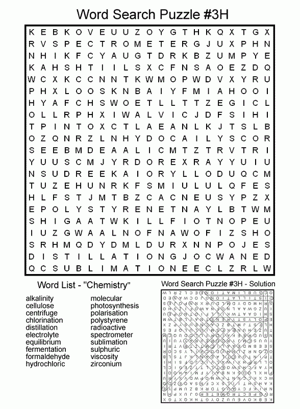 Biology Crossword Puzzles Printable