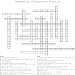 Geometry Vocabulary Crossword Wordmint Geometry