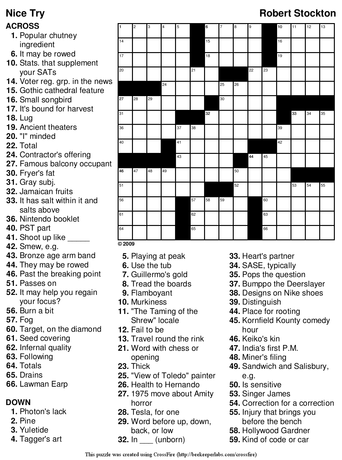Psychology Crossword Puzzle Printable