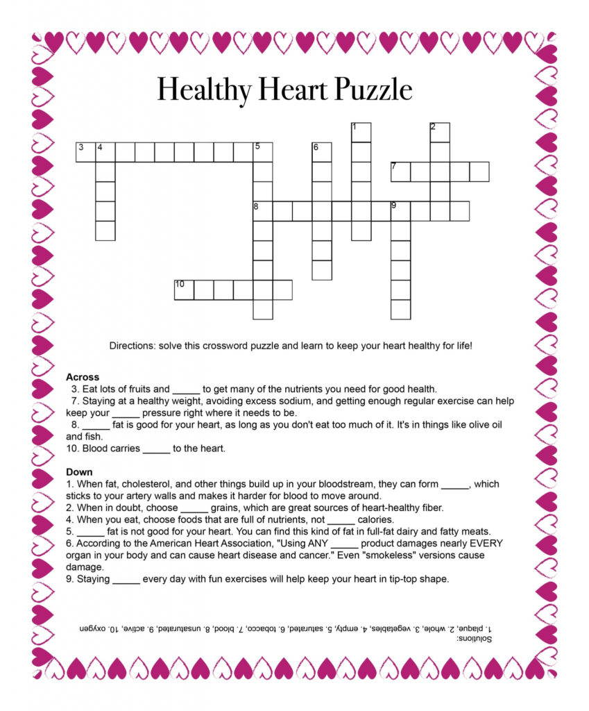 Healthy Heart Puzzle Food And Health Communications