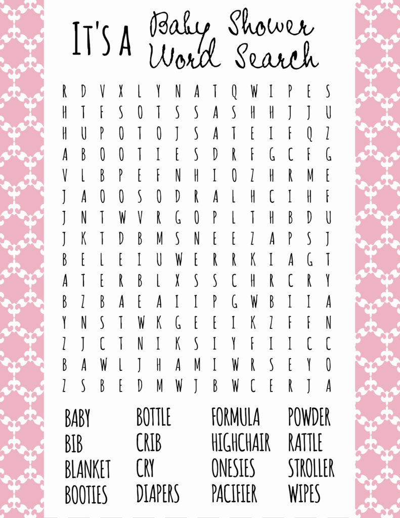 High Quality Baby Shower Crossword Ideas House Generation