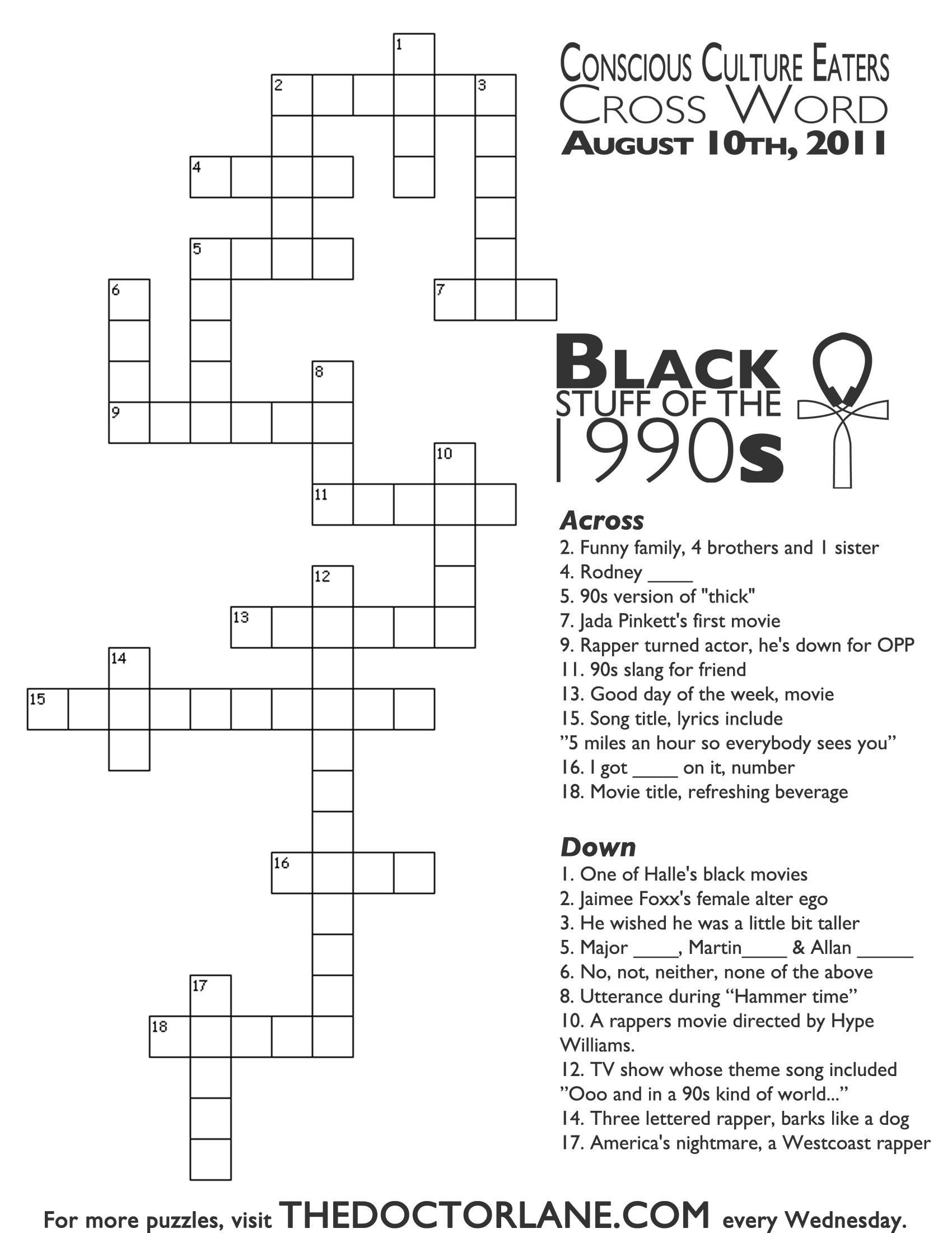 Hip Hop Crossword Puzzles Printable