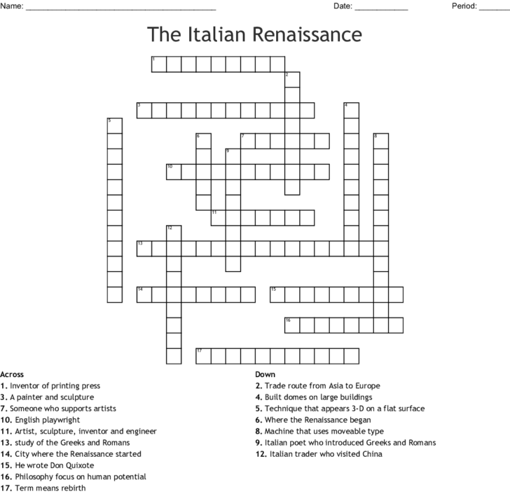 Italian Food Crossword Esl Worksheetborna Printable 728x705 