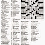 La Times Crossword Puzzle Printable Version Printable