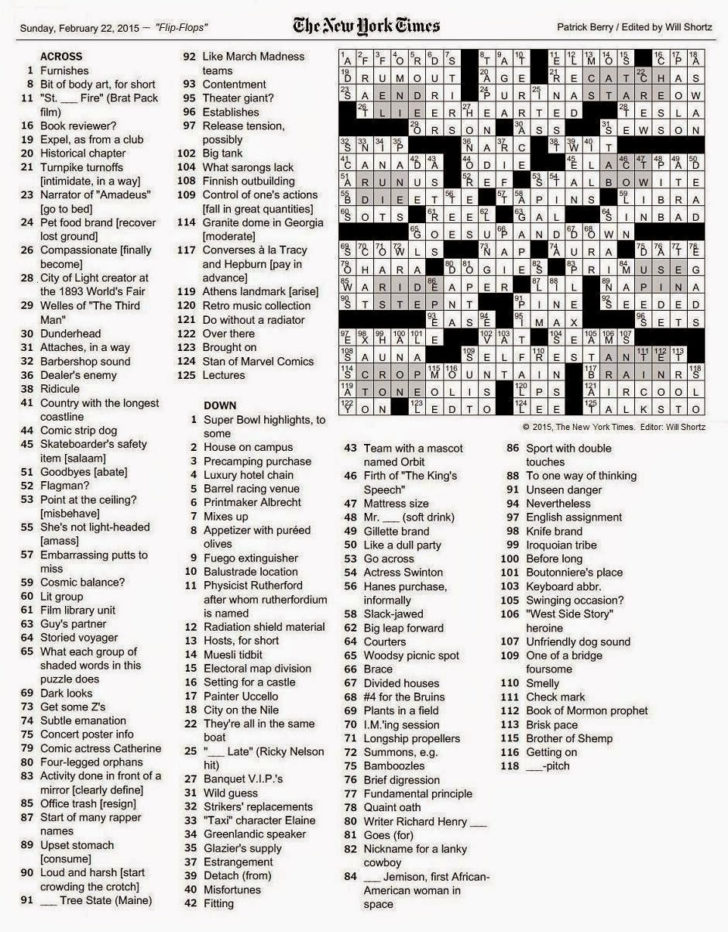 La Times Crossword Puzzle Printable Version Printable Printable