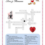 Love Romance Crossword Worksheet Free ESL Printable