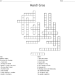 Mardi Gras Crossword Printable Printable Template 2021