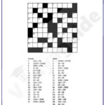 Maths Crossword Puzzle With Solution 01
