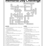 Memorial Day Kids Crossword Puzzle Courtesy Of The