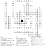 Middle Ages Crossward Puzzle Crossword WordMint