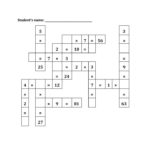 Multiplication Crossword Worksheet For Grade II Free