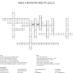 NBA CROSSWORD PUZZLE WordMint
