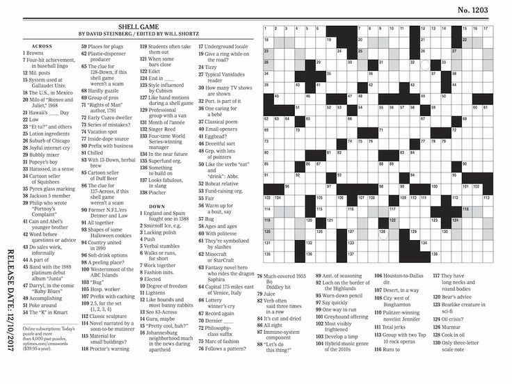 Sunday La Times Crossword Printable