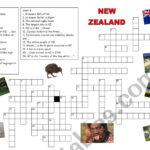 New Zealand Crosswords ESL Worksheet By JoMarie