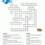 Ocean Animals Crossword Printable Puzzles For Kids Word