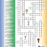 Olympic Games Crossword Worksheet Free ESL Printable