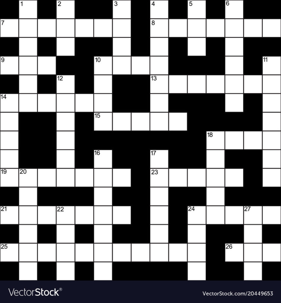 Printable Blank Crossword Puzzle Grid Printable