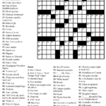 Printable Crossword Difficult Printable Crossword Puzzles