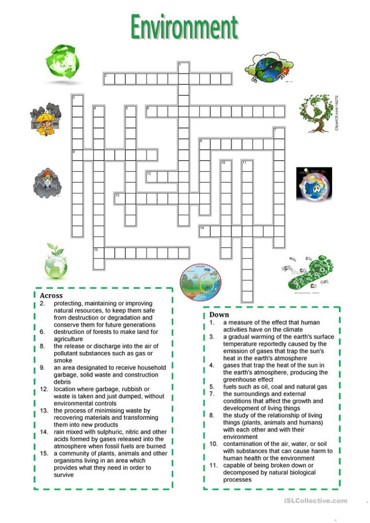 Printable Crossword Puzzle For Esl Students Printable