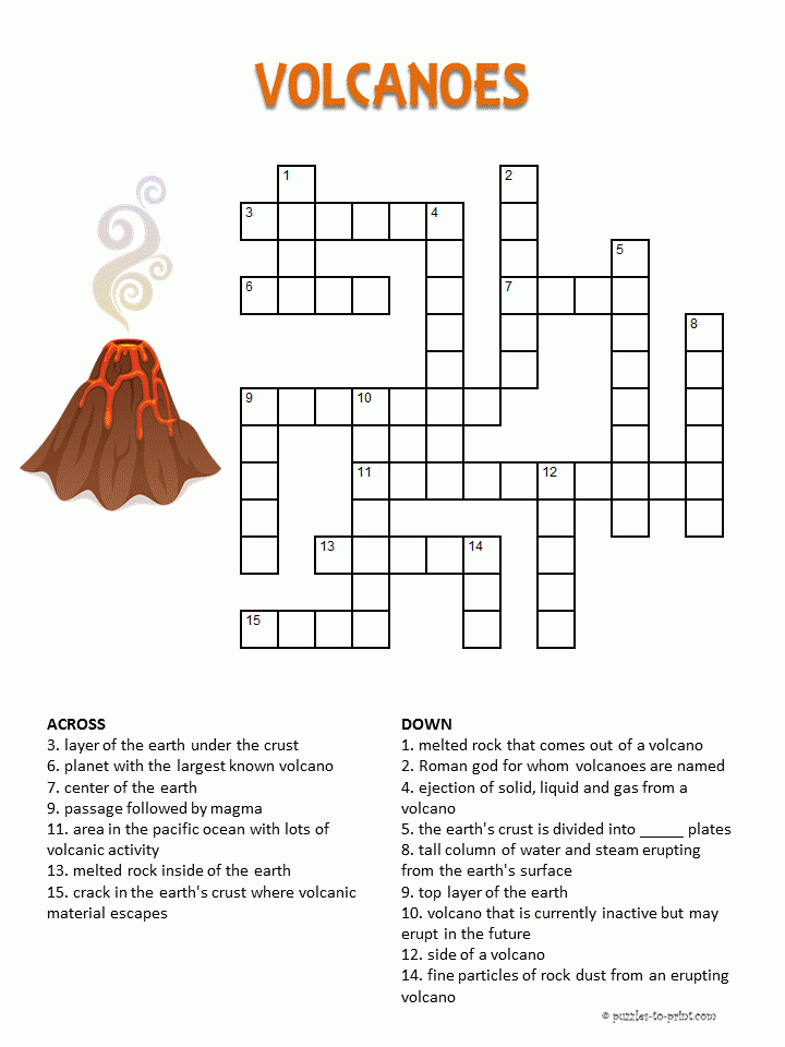 Easy Crosswords For Adults Printable