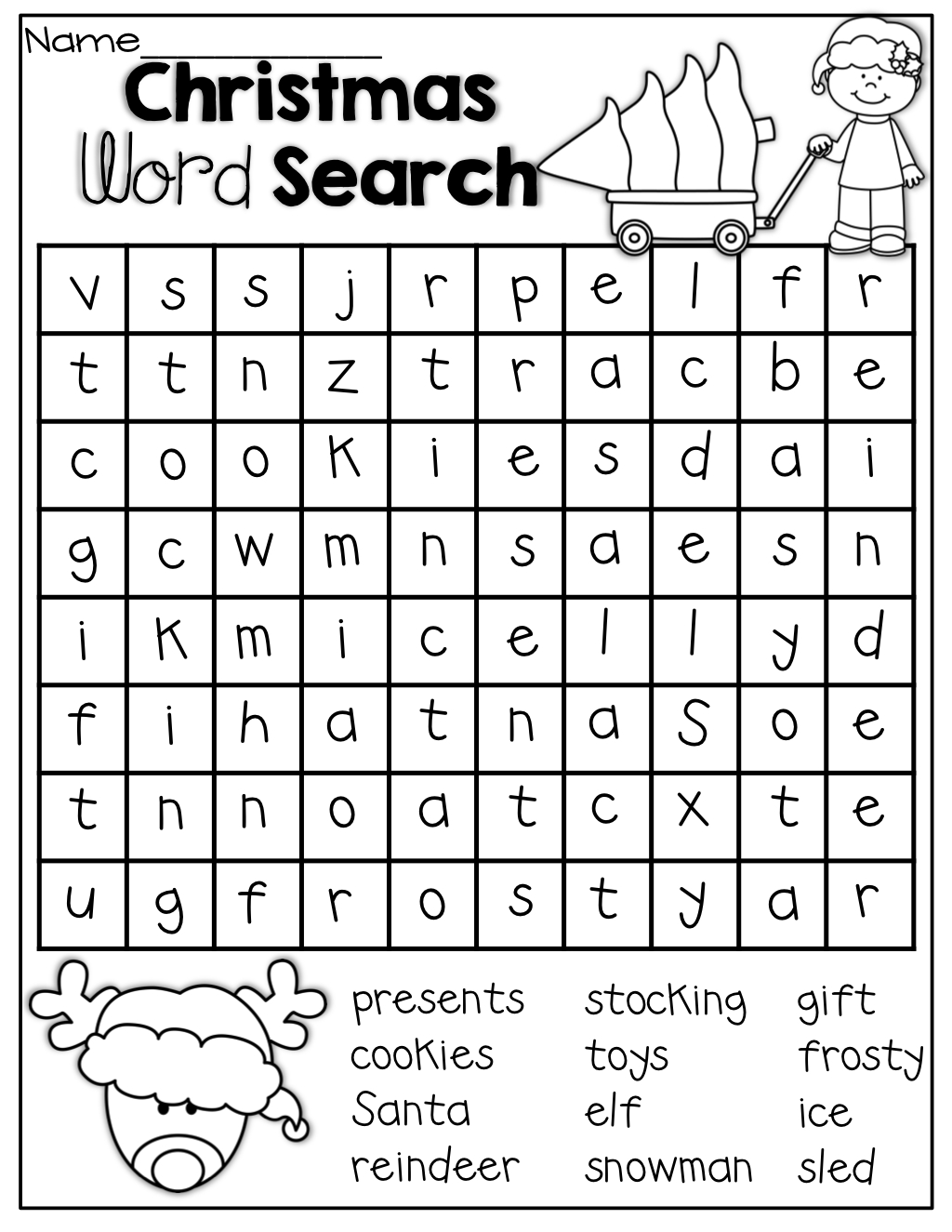 1st Grade Crossword Puzzles Printable