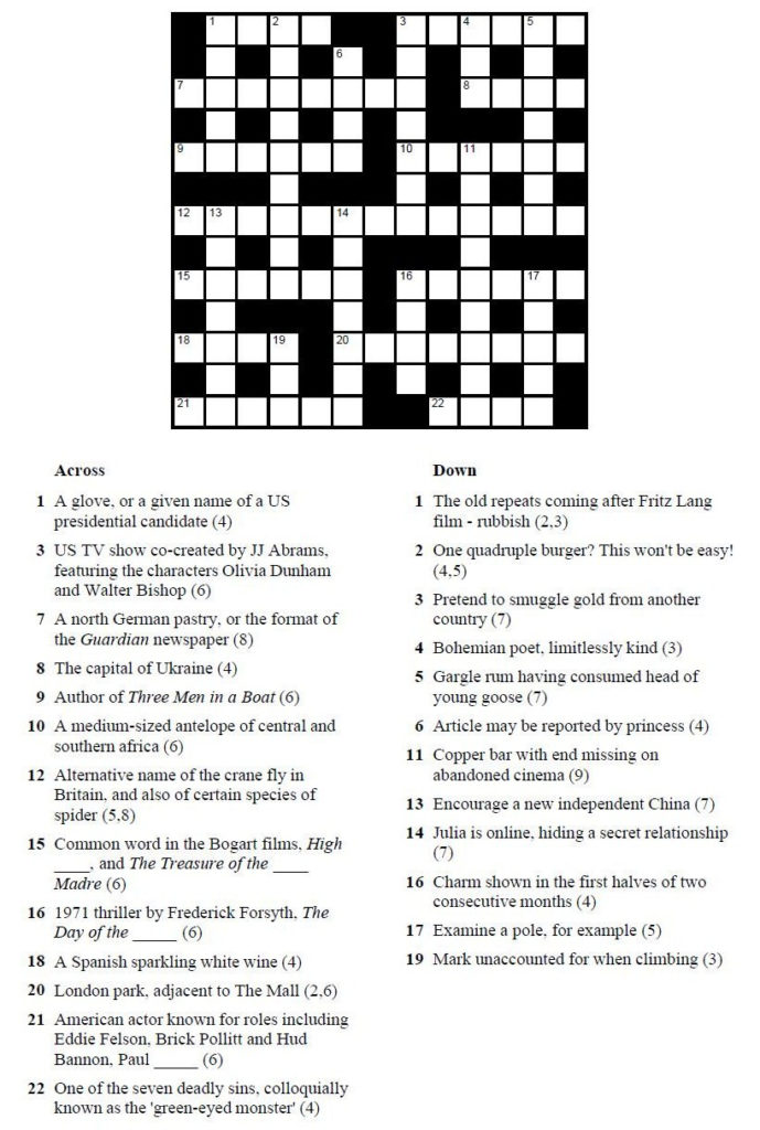 Printable Cryptic Crossword Puzzles Download Them Or Print