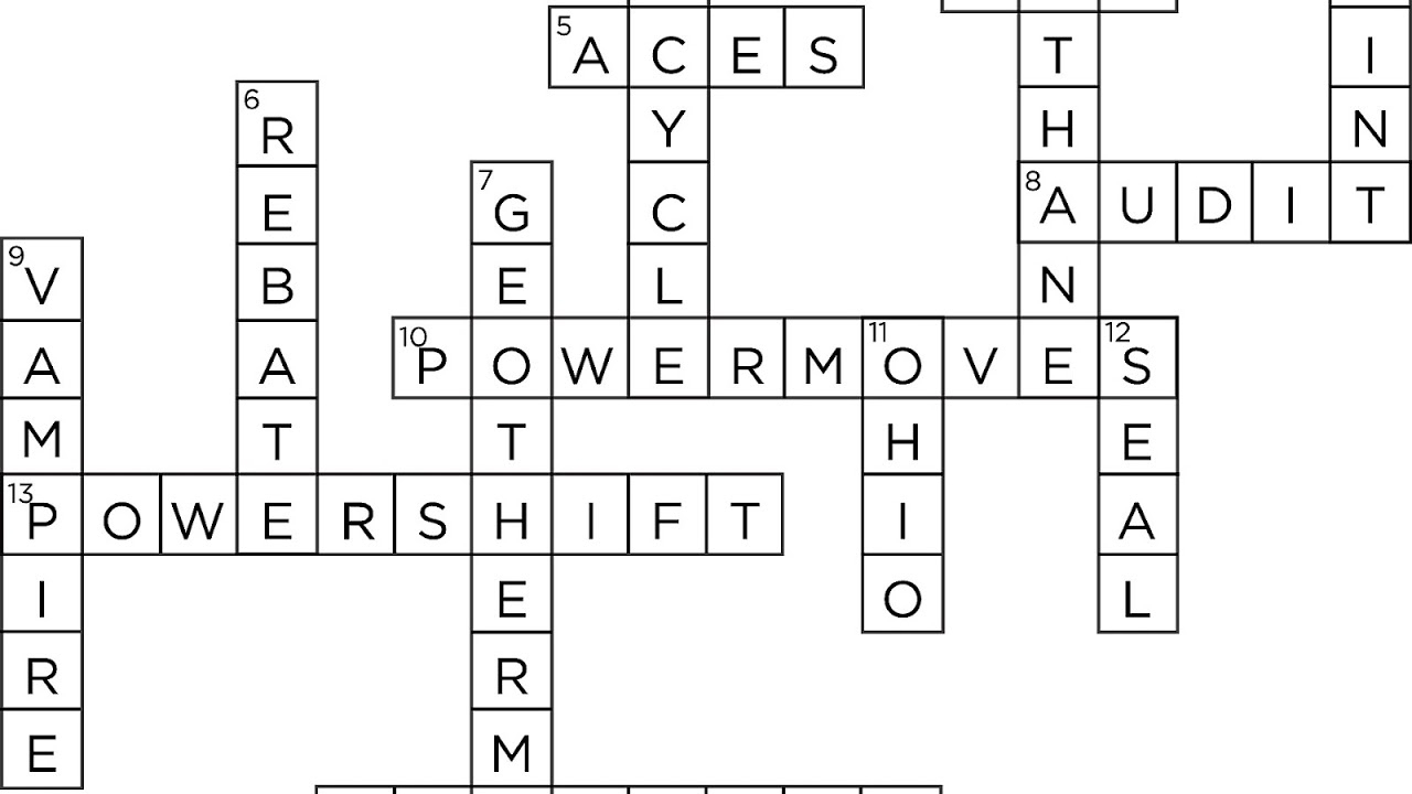 Energy Crossword Puzzle Printable