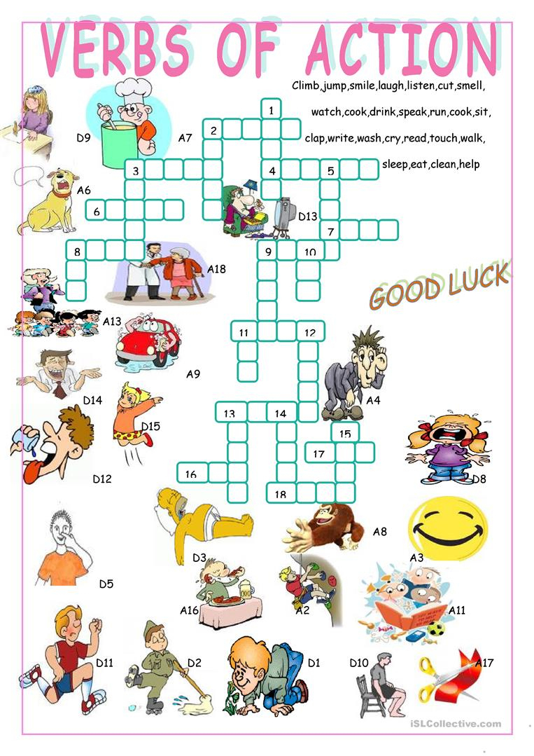 Grammar Crossword Puzzle Printable