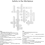 Safety In The Workplace Crossword WordMint