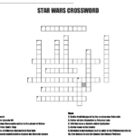 Star Wars Crossword Puzzle Printable Printable Crossword